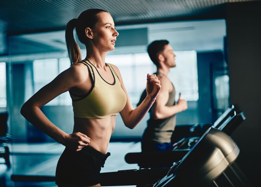Sport Training: Power Workout on treadmill